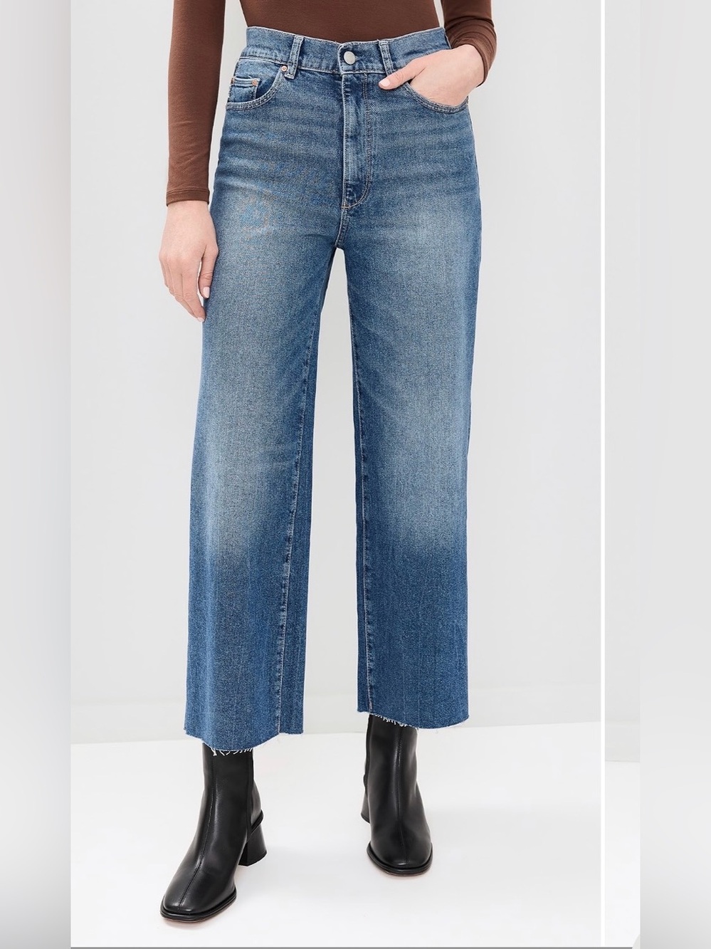 DL1961 Hepburn High Rise Wide Leg Jeans East Lake Wash Size 29